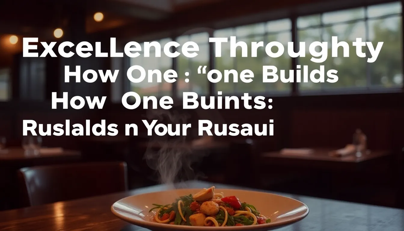 EXCELLENCE THROUGH SIMPLICITY: HOW ONE DISH BUILDS A RESTAURANT'S LEGACY