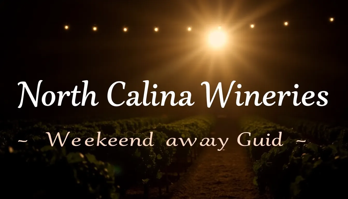 NORTH CAROLINA WINERIES: WEEKEND GETAWAY GUIDE